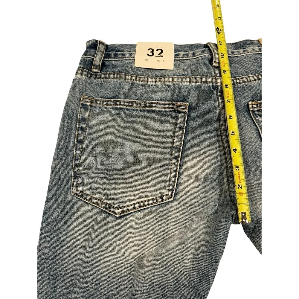 NWT mnml D757 Slim Acid Wash Denim Jeans Blue Men's 32 M322
